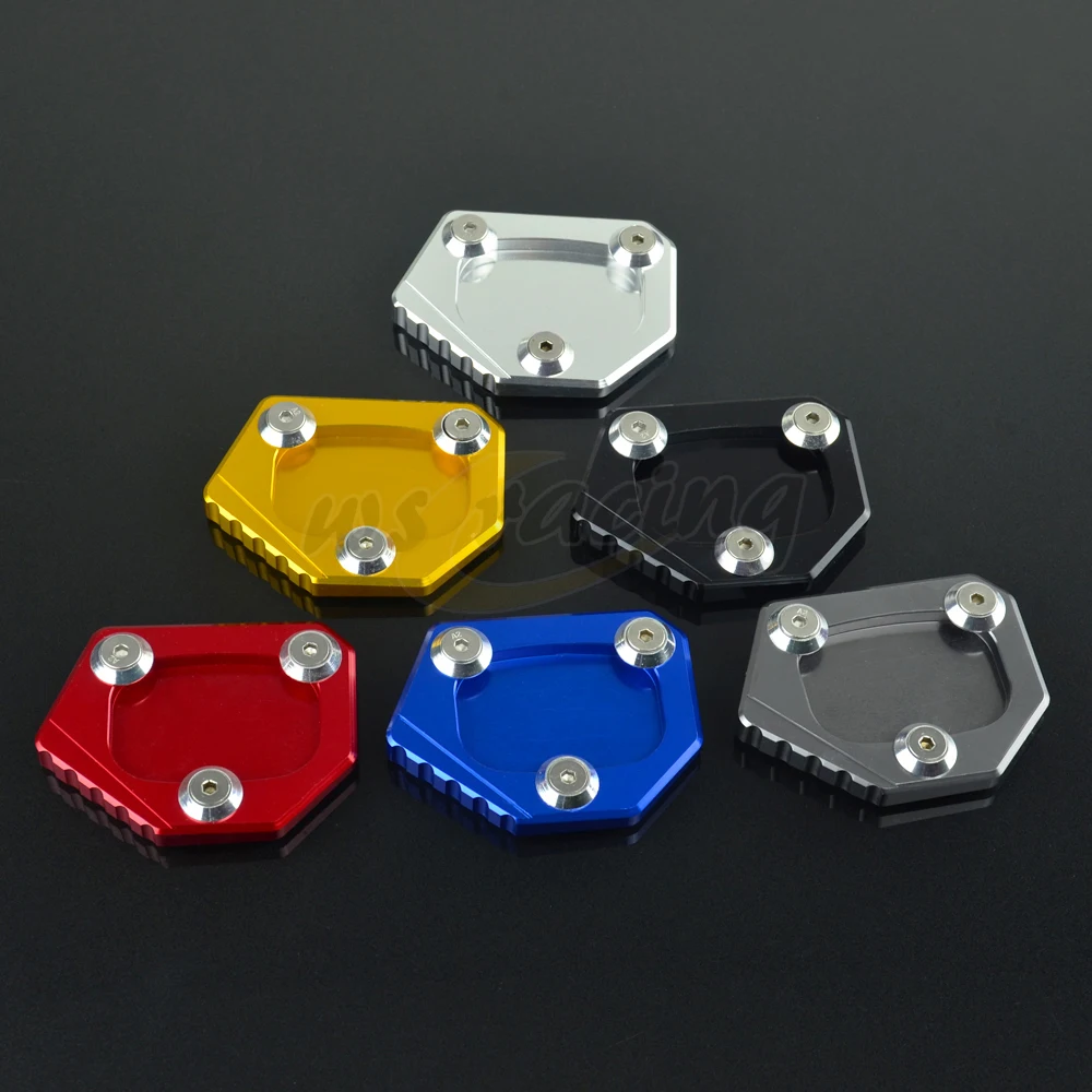 Motorcycle Kickstand Foot Side Stand Extension Pad Support Plate For 
