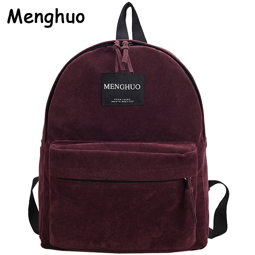 

lady Backpack Preppy Suede Backpacks Girls School Bags Vintage Backpack Travel Bag Female Backpack Burgundy Gray Black Mochila