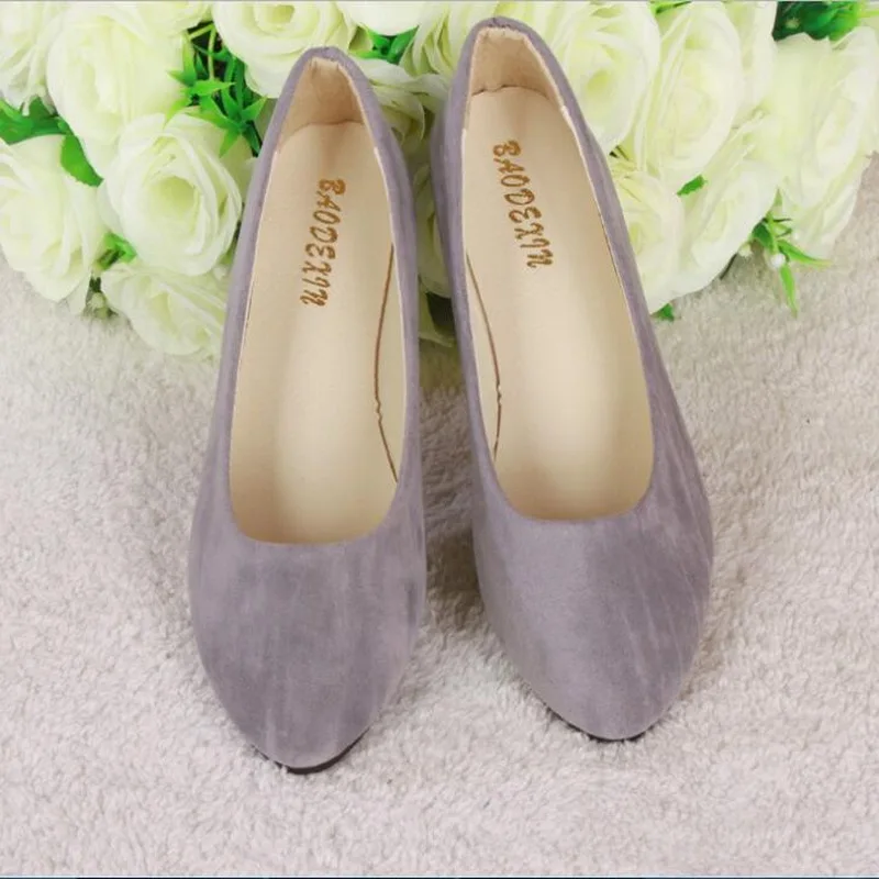 2023 spring autumn women's shoes flat shoes sweet multi-color working shoes foreign trade large size women's blue shoes  35-43