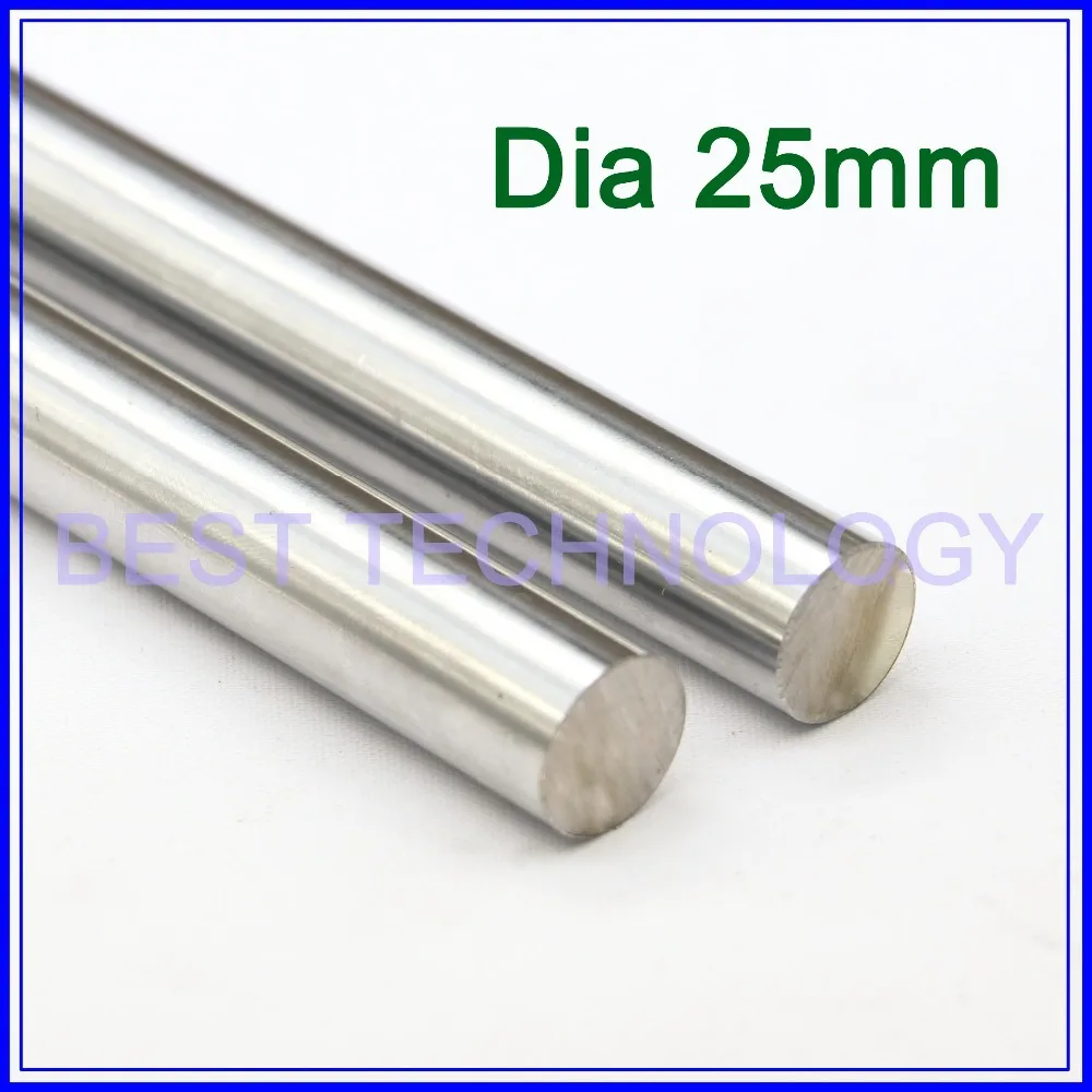 WCS Dia25mm L400mm Chrome Plated Cylinder Linear Rail Round Rod Shaft