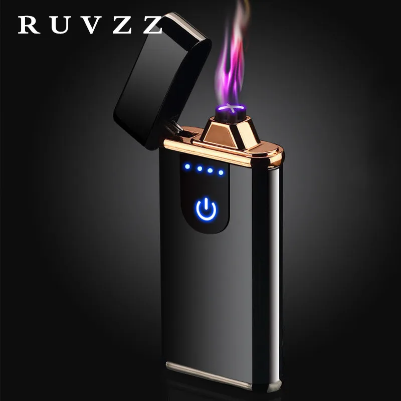 Touch Electricity Display Lighter Electric Double Arc USB Electronic