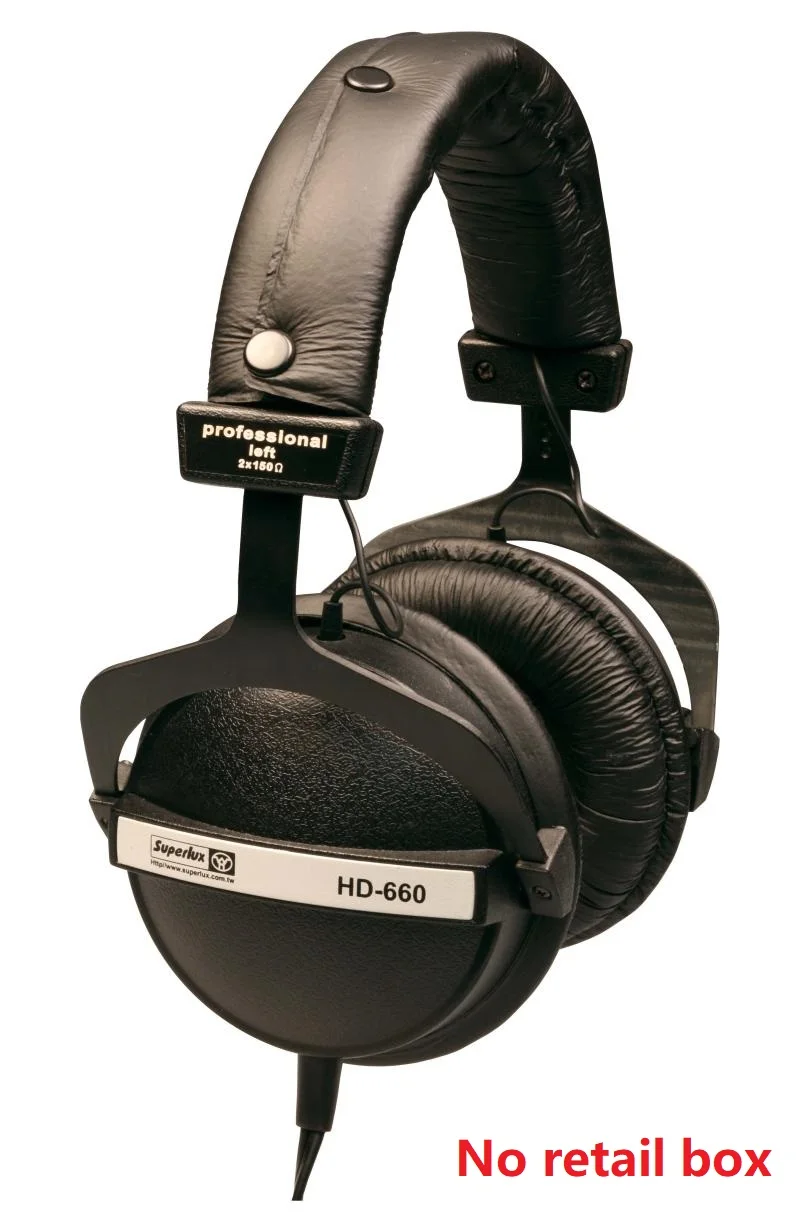 Superlux HD660 закрытые динамические стерео наушники Профессиональная Студия DJ мониторинг HIFI наушники шумоизоляция гарнитура - Цвет: no retail package