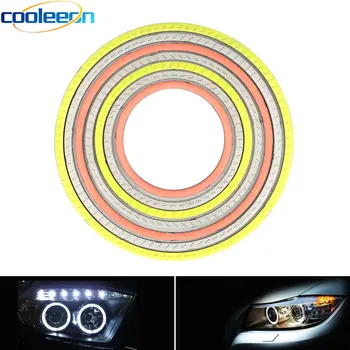 

2pcs 60-120mm 12V Round Ring COB LED Light Angel Eye DRL Lamp for Car Daytime Running Decoration Bulbs White Blue Red Green Pink