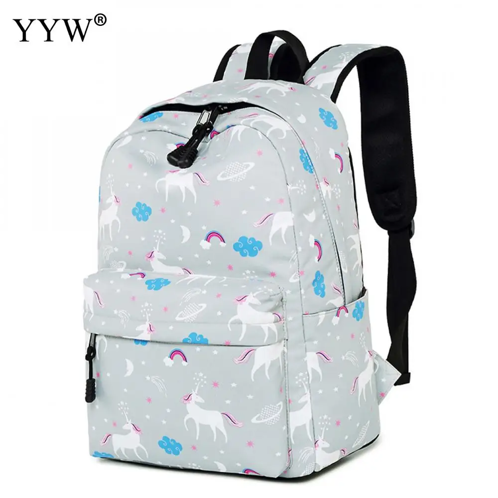 

Nylon Small Backpack Female Waterproof School Backpacks for Children a case for Phone Horse Pattern High Quality Lady's Bags