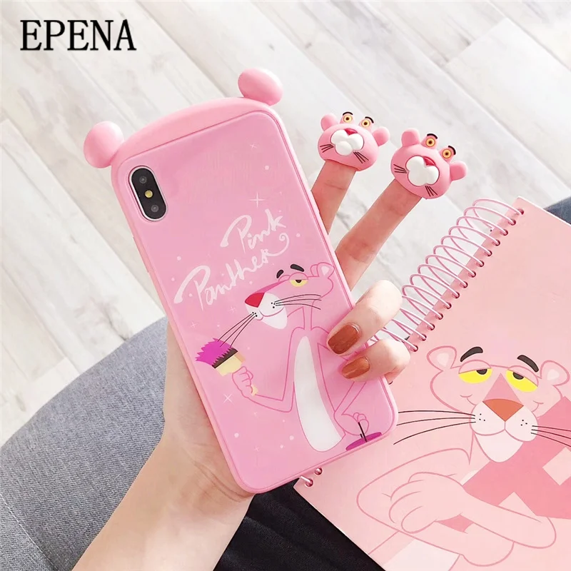 EPEVA Cover Case for iphone 11 pro XR XS Max Cute Cartoon bear rabbit phone case X 8 7 plus 6 6S |