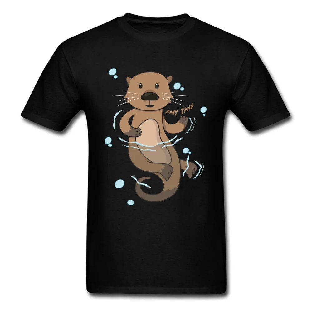 Otter Apparel T-shirts Custom Short Sleeve 2018 Popular Round Neck 100% Cotton Tops Shirts Casual Tee-Shirt for Men Lovers Day Otter Apparel black
