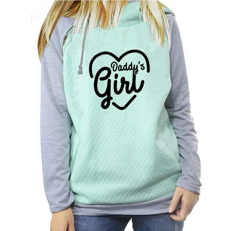  2020 New Fashion Daddy Girl Print Tops Hoodies Sweatshirt Femmes Women Sweatshirts Frauen Thick Cot