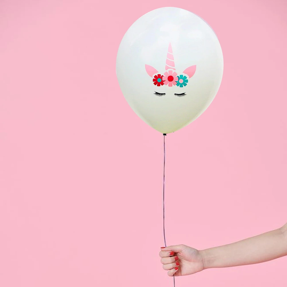 

1Pcs 12 Inch Cartoon Unicorn Latex Balloons Birthday Decoration White Ballon Happy Birthday Baby Shower Party Supplies