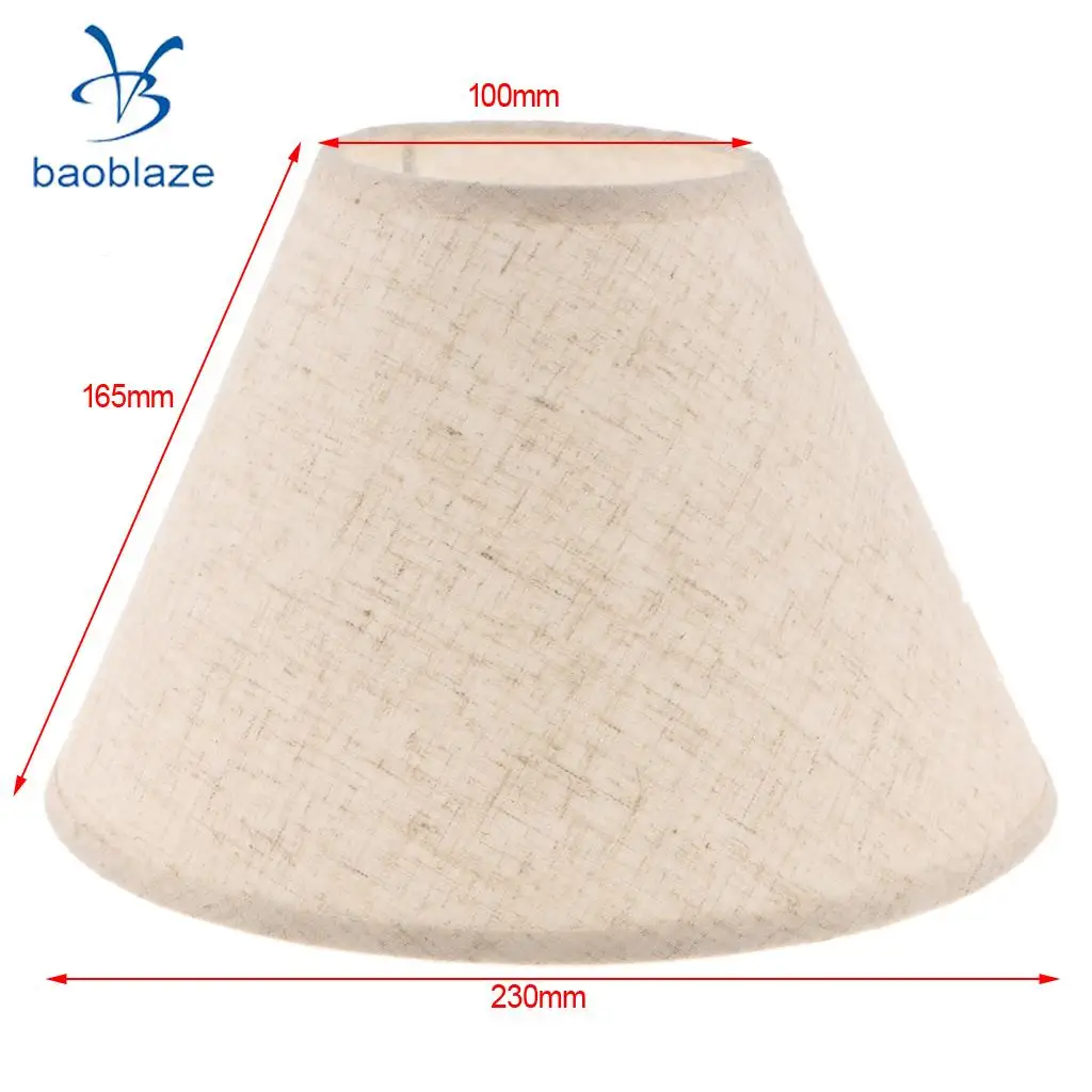 Set of 2, Simple Table Lamp Shade Bedside Lamp Light Shade Cover, Fabric Light Shade Style For Bedroom Study ( Flaxen & Gray )