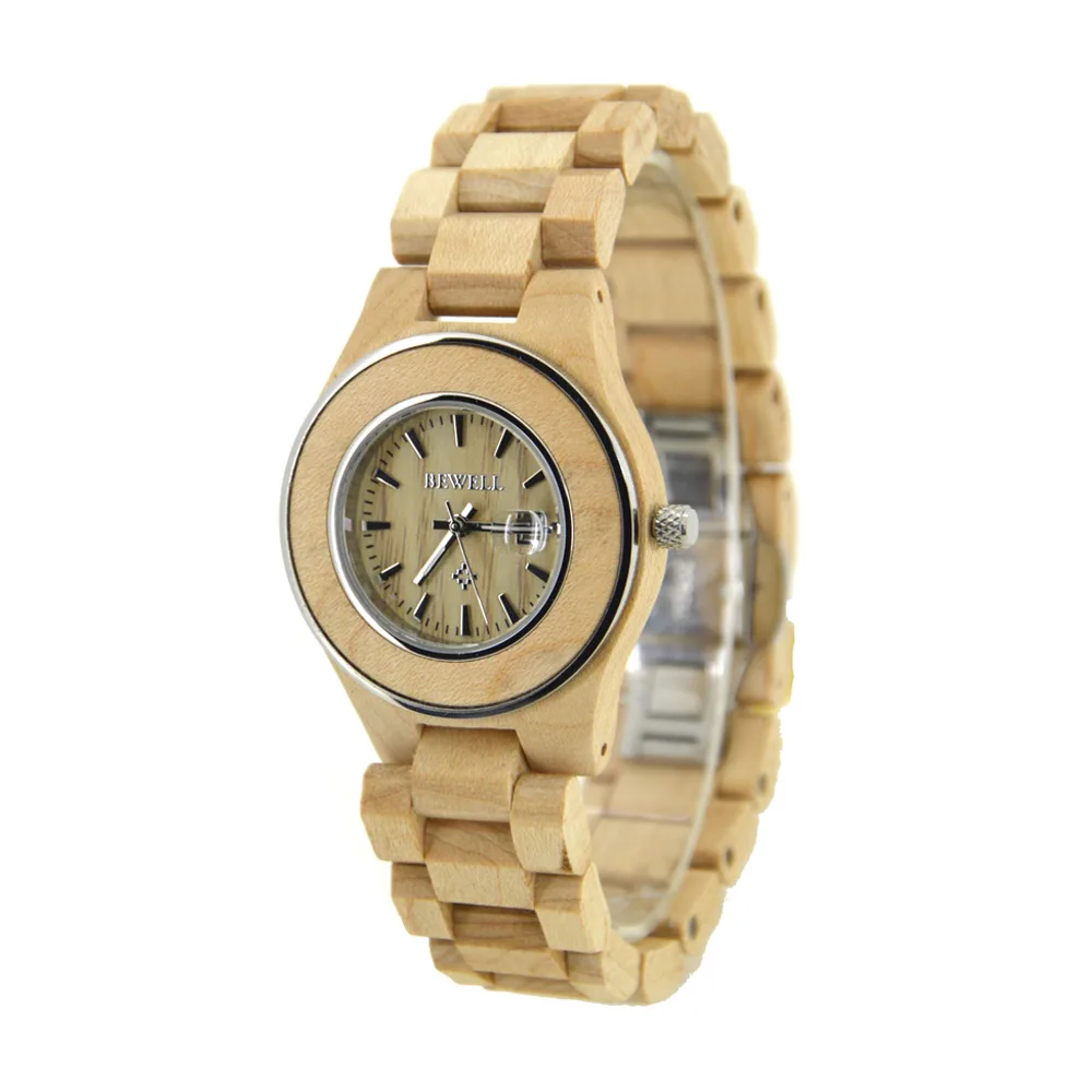 BEWELL WOODEN WATCH