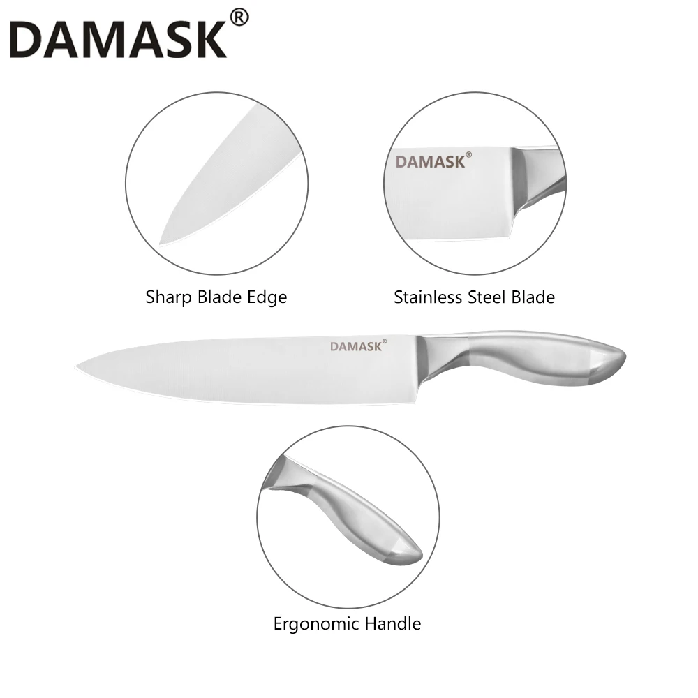 Дамаск кухонные ножи из нержавеющей стали японский Секач шеф-повара набор кухонная готовка нож ЛЕГКИЙ Кливер кухонные аксессуары