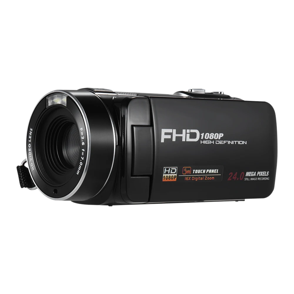 1080P Full HD Цифровая видеокамера 16 цифровой зум с цифровым поворотом lcd сенсорный экран