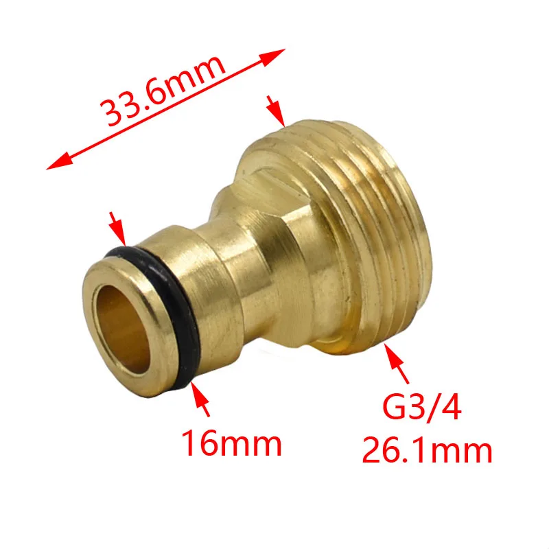 Садовый латунный 3/4 водяной пистолет фитинг для орошения резьба 3/4 быстрый разъем садовый кран адаптер 1 шт