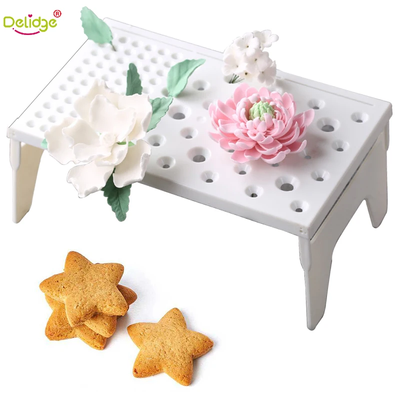 Delidge 1PC DIY Baking Fondant Drying Shelf Biscuits Cake Nozzle Flower Rack Cake Tool Storage Cake Pads Kitchen Pastry Tools