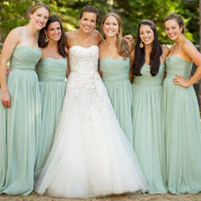 Sage Chiffon Bridesmaid Dress Vintage Style Long Plus Size Sage Chiffon Bridesmaid Dress Vintage Style Long Plus Size Woman Wedding Gown 2017 In Dresses From Weddings Events On