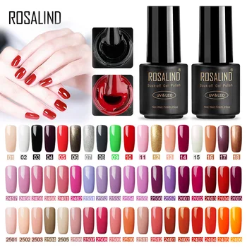 

ROSALIND Nail Gel Polish Set For Gel Varnishes 7ML Fresh Colors Nails Semi Permanent UV manicure for nail art Hybrid Gel polish