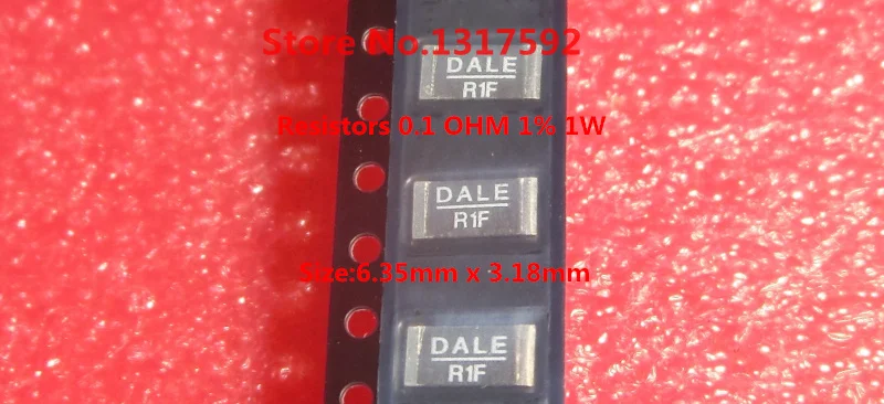 

Resistors SMD R1F 0.1 OHM 1% 1W 6.35mm x 3.18mm