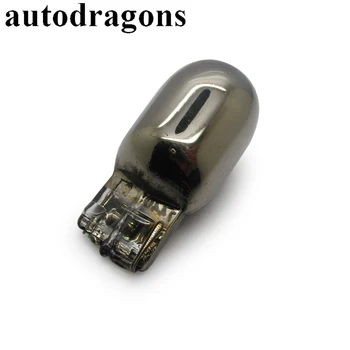 

autodragons 2pcs 7443 992 WY21W T20 Glass Silver Chrome Light Bulbs l Amber 12V 21W