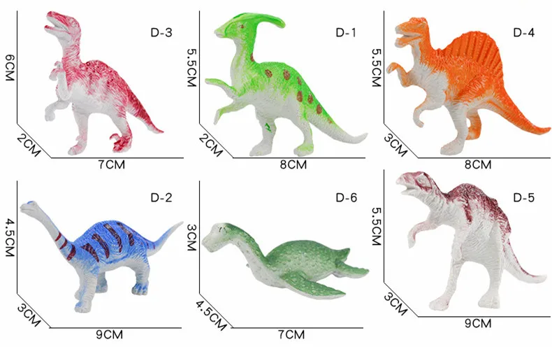 10pcs Action Toy Figures dinosaur world Tyrannosaurus Dragon Dinosaur Toys Plastic Dolls Animal Collectible Model Furnishing Toy (6)