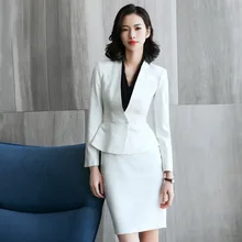 #Special Offers Women's Business Suit Set 2019 New Korean Solid Color Slim Small Suit Jacket Office Set Temperament High Waist Skirt #Special Offers Women's Business Suit Set 2019 New Korean Solid Color Slim Small Suit Jacket Office Set Temperament High Waist Skirt