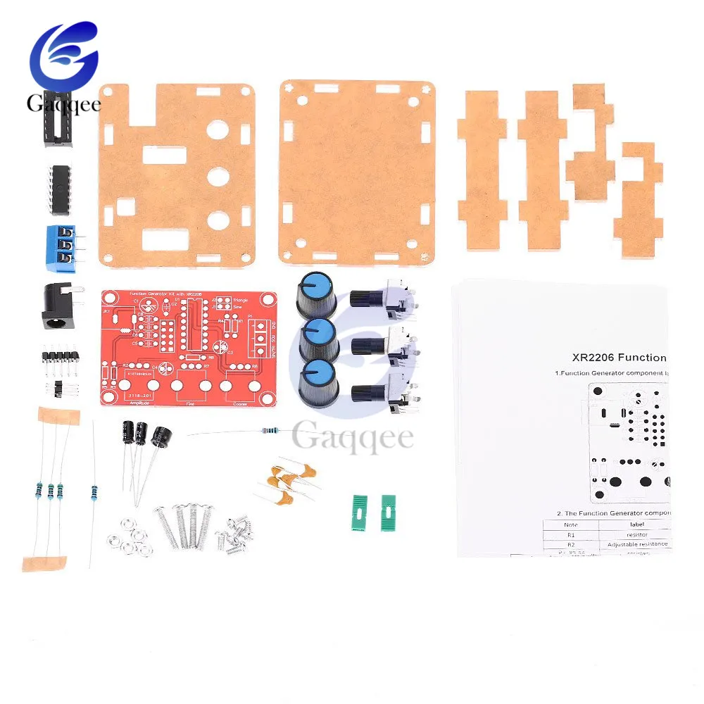 XR2206 функция генератор сигналов синус/треугольник/квадратный выход 1 Гц-1 МГц генератор сигналов Регулируемая амплитуда частоты DIY Kit