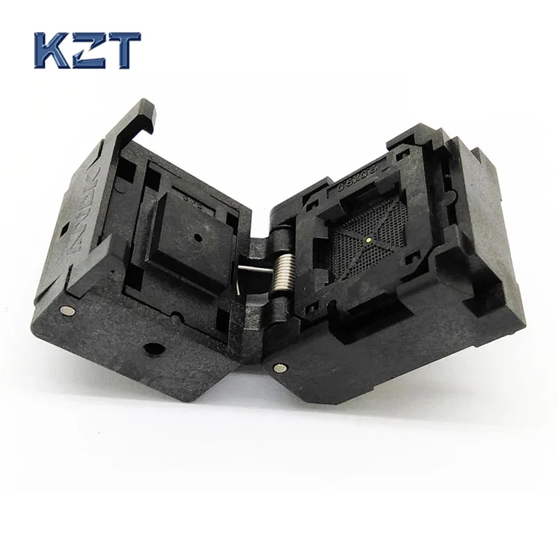 

QFN76 MLF76 IC Test Socket Pitch 0.4mm IC549-0764-012-G Burn in Socket Clamshell Chip Size 9*9 Flash Adapter Programming Socket