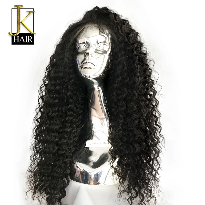 

Curly Wig 250 Density Lace Front Human Hair Wigs Natural Black For Women Remy Brazilian Lace Wig Pre Plucked JK Elegant Queen