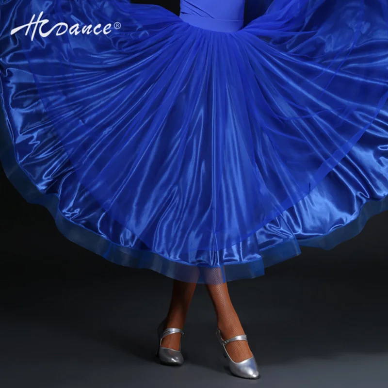 HCDance vrouwen Latin Ballroom Salsa Flamengo Vestido Polyester Zijde Rode Blauw Flapper dansvoorstelling Rok B202 HCDance vrouwen Latin Ballroom Salsa Flamengo Vestido Polyester Zijde Rode Blauw Flapper dansvoorstelling Rok B202