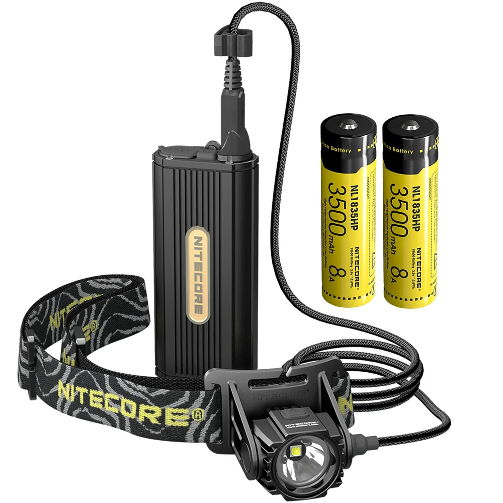 Nitecore HC70 1000 Lumen Rechargeable Cave Exploring Headlamp with 2x