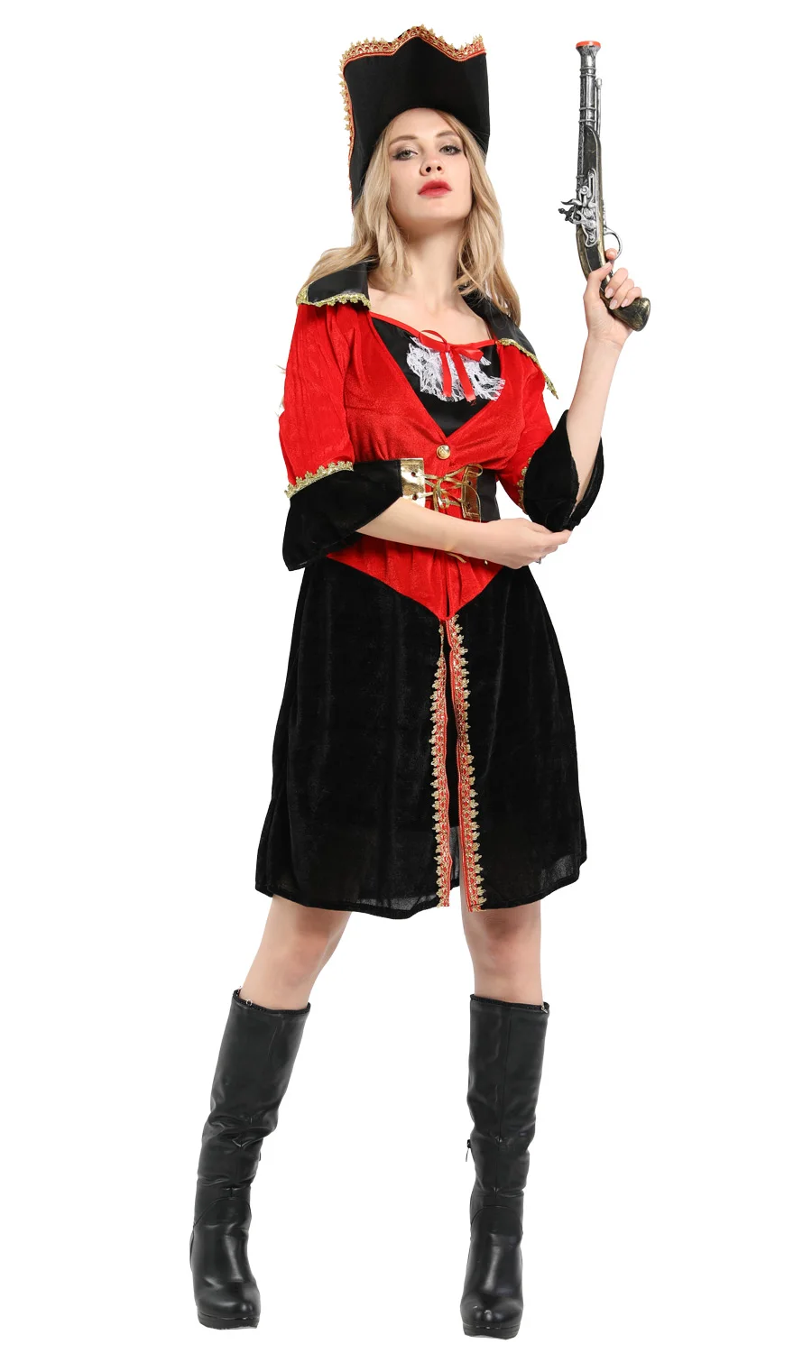Adult Halloween Cosplay Costume Adult Stage Performance Suit Pirate Dress Pirate Princess Dress