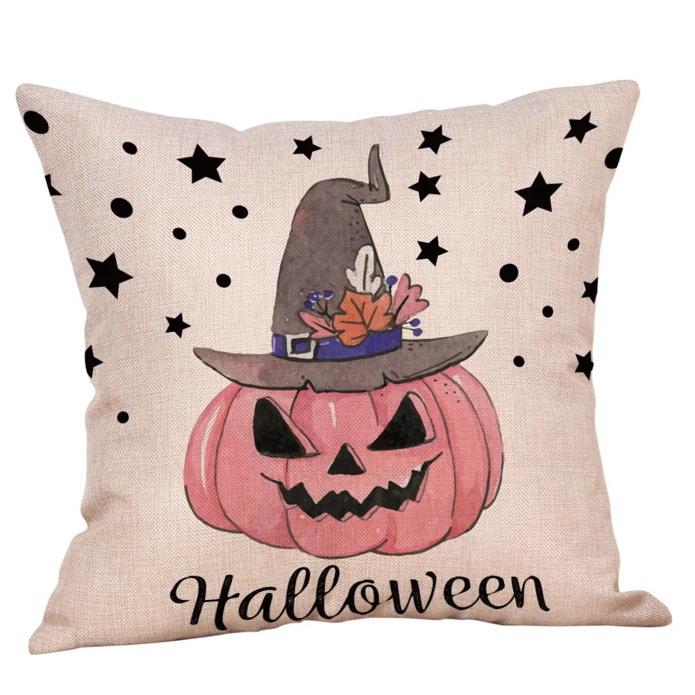 Наволочки для подушек на Хэллоуин с принтом тыквы призраков счастливая осень Yall льняная наволочка для дивана домашний декор Fronha da almofada 18Sep