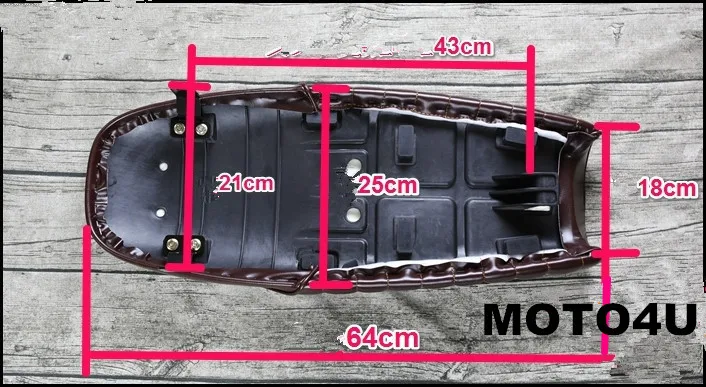 Винтажное седло MOTO4U Hump универсальное сиденье для кафе SuzuKi GS Yamah XJ Honda Black/Browen|racer