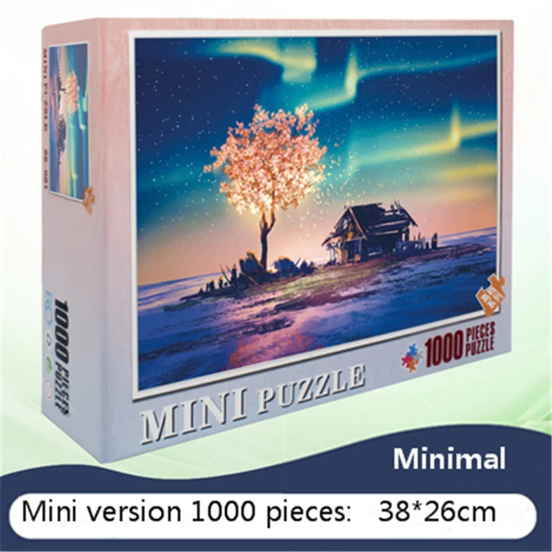 

Mini 1000 pieces of the smallest 3D puzzle difficult wood pulp paper puzzle for adults cute