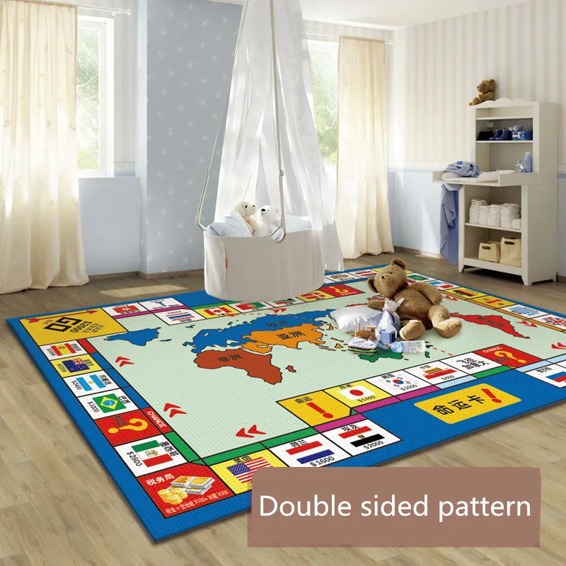 Baby toys 180*120*0.5cm Crawling Mat Double Surface Baby Carpet Rug Developing Toy for Children Game Pad Flight Chess