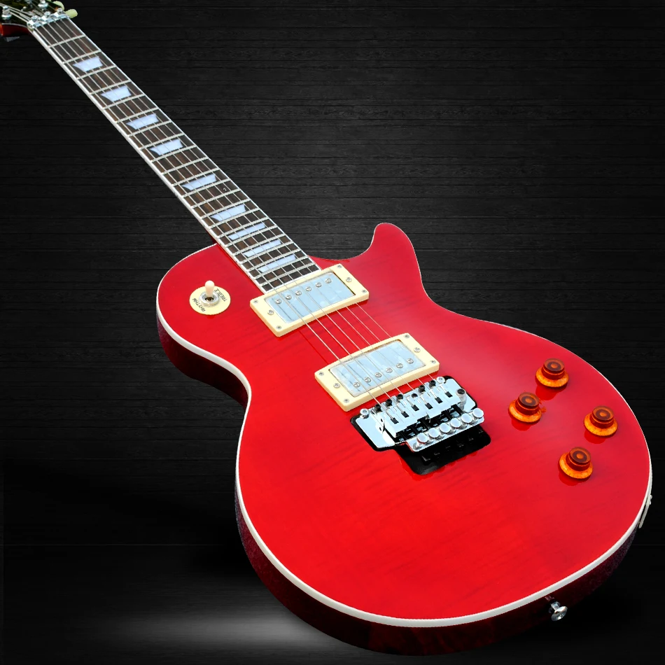 

Manufacturer of custom wholesale all kinds of electric guitar LP duplex tiger stripes color can be customized EMS free shipping