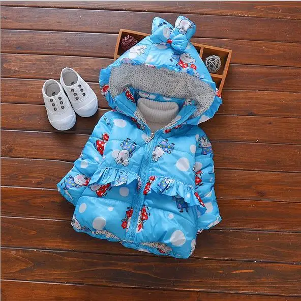 

2017 New cheapest 0-24month high quality baby girl's winter snow wear lovely pig infant cute coat AS009
