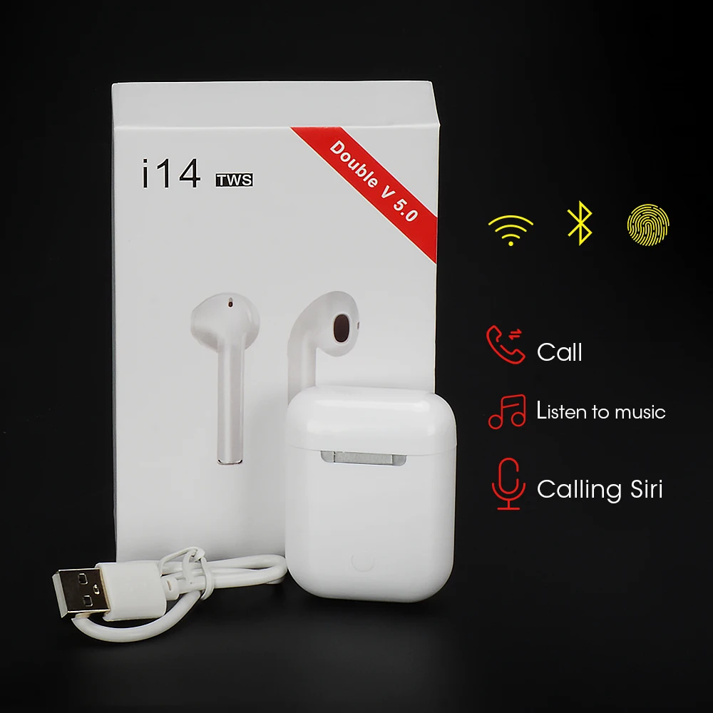 

2019 Earbuds i14 bluetooth wireless earphone i14-tws i 14tws i 14 i19 pk i 11tws i11 tws i 11 i7s