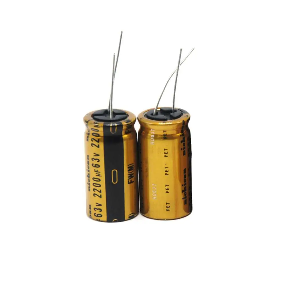

2pcs 2200uF 63V FW Audio Electrolytic Capacitor Good for AMP Amplifier One Pair
