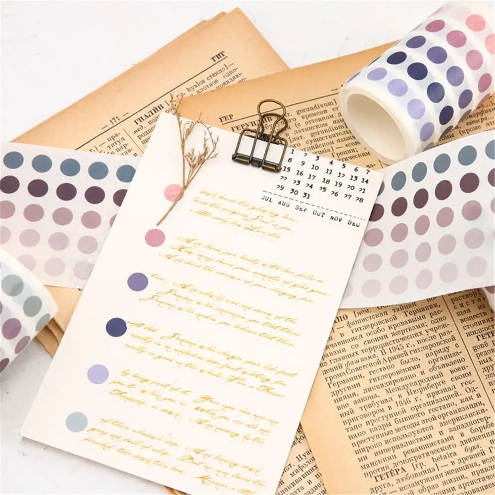 336 шт./лот цветные точки васи лента японская бумага DIY планировщик Маскировочная лента клейкие наклейки с лентами Декоративные Канцелярские Ленты
