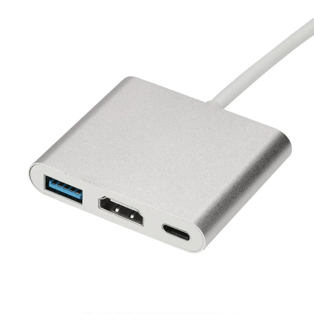 Тип C до 4 K HDMI USB 3,0 зарядный концентратор адаптер USB-C 3,1 конвертер для Macbook смартфон ПК iMac НОУТБУК концентратор адаптер 30