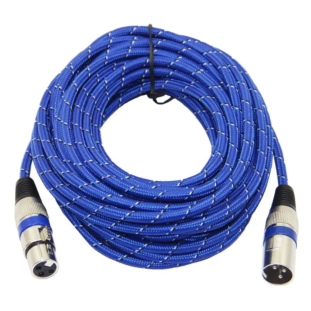 Lballist 3Pin jack нейлоновый плетеный кабель XLR удлинитель для микрофона 1 м 8 3 5 10 15 20