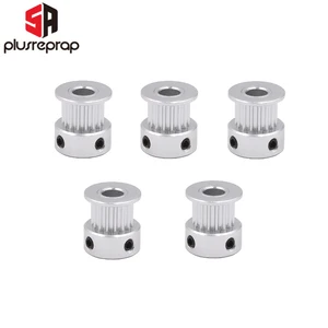 5 шт./лот GT2 синхронный шкив алюминиевый 16-зубы (16 зубов) отверстие диаметром 5 мм подходит для 6 мм шириной GT2 синхронно ремня 3D-принтеры Запчасти оптовая продажа ролик - изображение