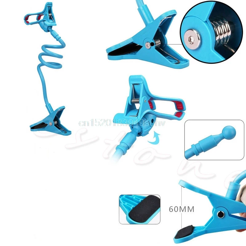 

OOTDTY High Quality Universal Lazy Bed Desktop Stand Mount Car Holder 360 Degree Stand Clip For Cell Phone