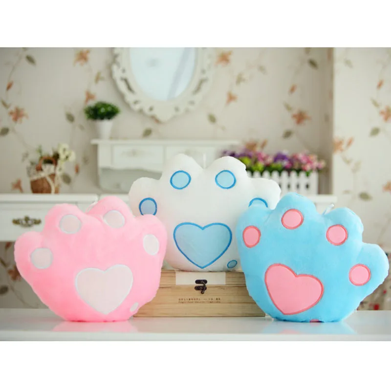 Plush-toys-with-LED-can-light-bear-s-paw-shape-Hold-pillow-Luminous-lovely-light-bolster (5)