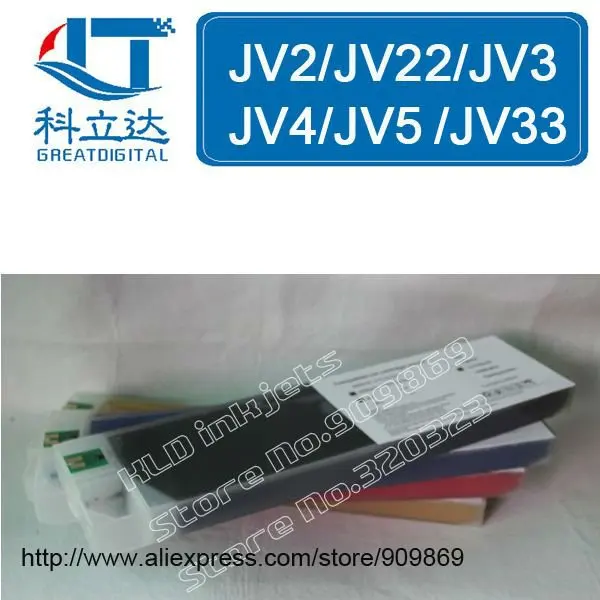 

[KLD Inkjets] JV33 SS21 4 шт пигментные чернила на водной основе картридж совместим с номером MIMAKI JV33-130, JV33-160...