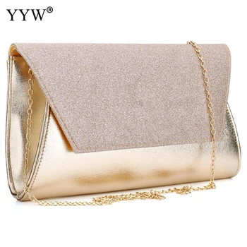 

Luxury Women Bags Designer Gold Evening Party Bag for Female Clutch Bag Lady's PU Leather Handbag Famous Brand Crossbody Bag