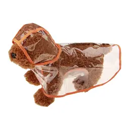 DAVEVY собака прозрачный Дождевой Плащ, Красочные Щенок водостойкая куртка дождевик для уличной одежды (XS, белый)
