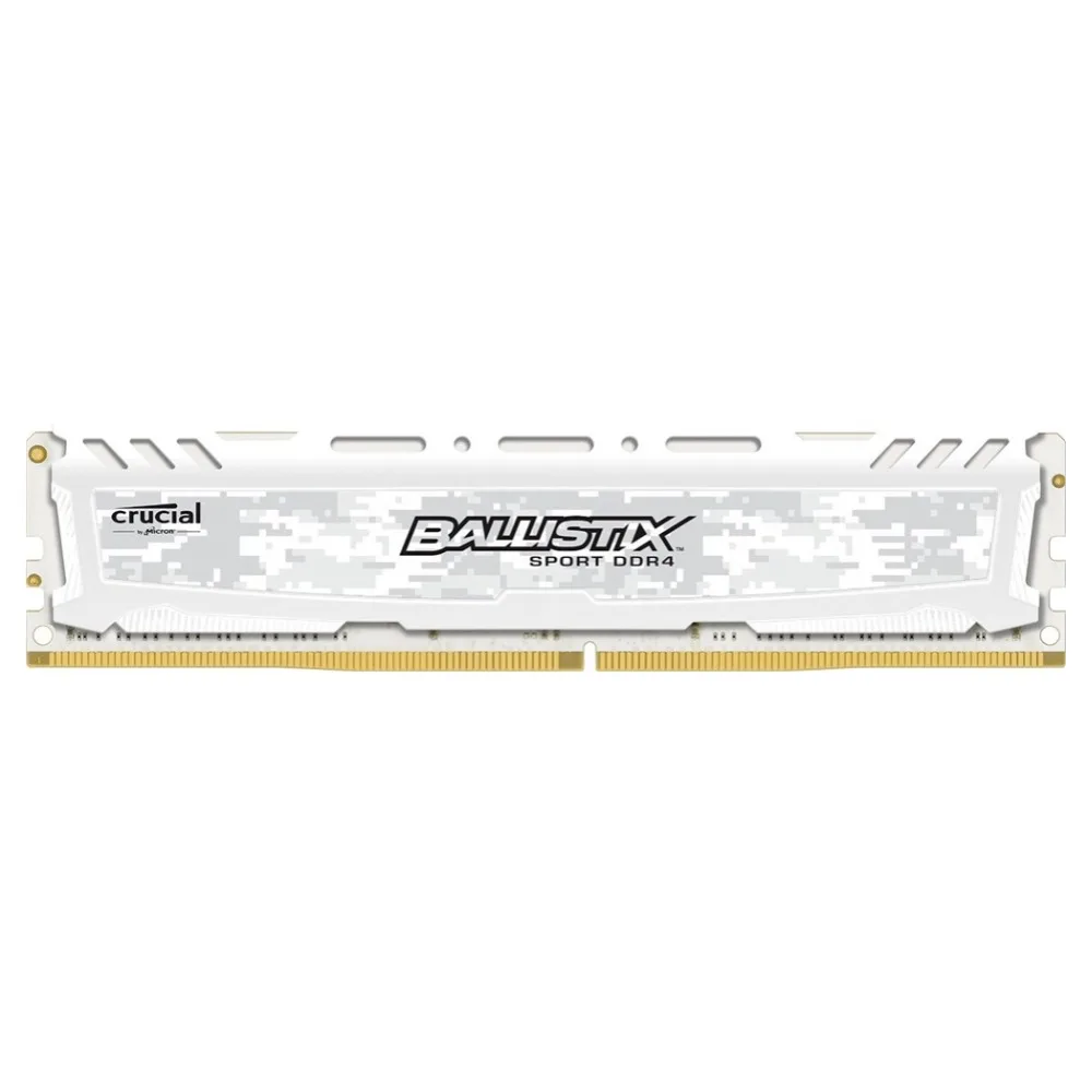 

Crucial Ballistix Sport LT 8GB DDR4 2400MHz, 8 GB, 1 x 8 GB, DDR4, 2400 MHz, 288-pin DIMM, Blanco