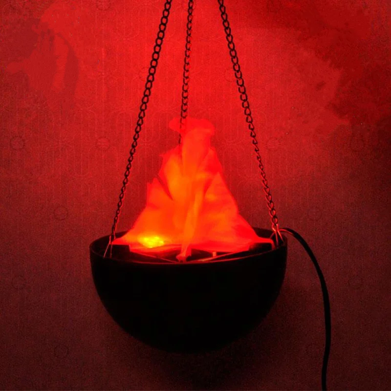 Реалистичные 220 В 20 см Хэллоуин электронный жаровня свет campfire люстра-пламя Хэллоуин реквизит ночник