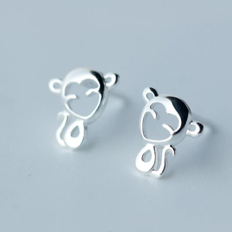 Серьги из серебра 925 пробы для влюбленных зоопарка MIESTILO | Милые ювелирные изделия